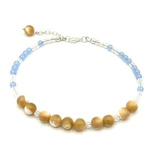 Hand Crafted Missy Ankle Bracelet with Mother of Pearl